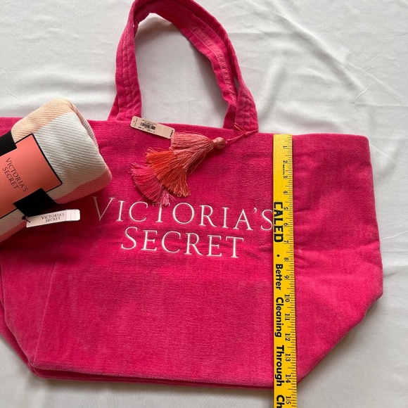 Victoria Secret Pink Terry Cloth Beach Gym Tote & Beach Blanket NWT - Picture 11 of 16